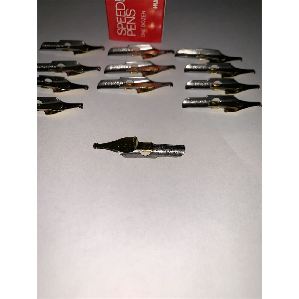 Vintage HUNT SPEEDBALL PENS D-3 Oval Easy To Use Calligraphy Pen Nibs (12) - Picture 4 of 5